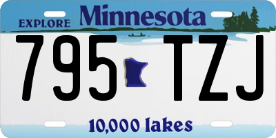 MN license plate 795TZJ