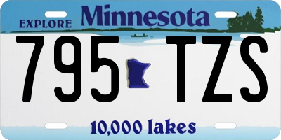 MN license plate 795TZS