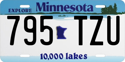 MN license plate 795TZU