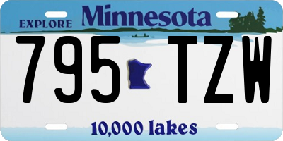 MN license plate 795TZW