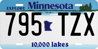 MN license plate 795TZX
