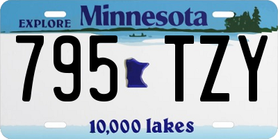 MN license plate 795TZY