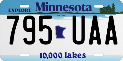 MN license plate 795UAA