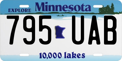 MN license plate 795UAB