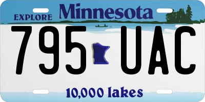 MN license plate 795UAC