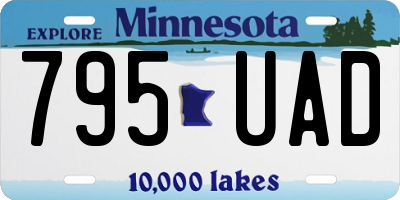 MN license plate 795UAD