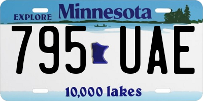 MN license plate 795UAE