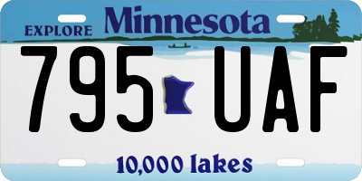 MN license plate 795UAF