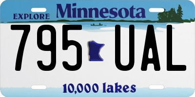 MN license plate 795UAL