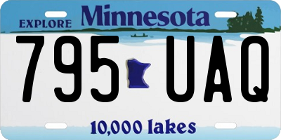 MN license plate 795UAQ