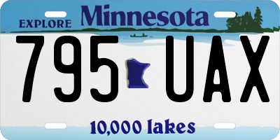 MN license plate 795UAX