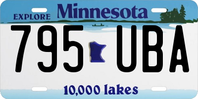MN license plate 795UBA