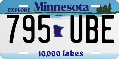 MN license plate 795UBE