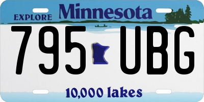 MN license plate 795UBG