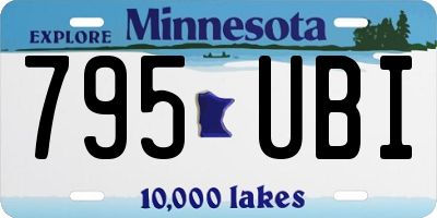 MN license plate 795UBI