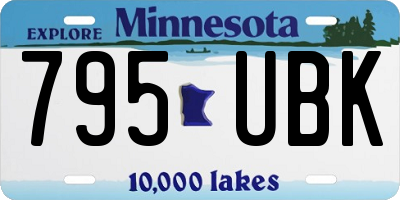 MN license plate 795UBK