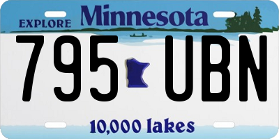 MN license plate 795UBN