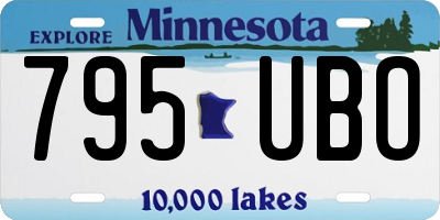 MN license plate 795UBO