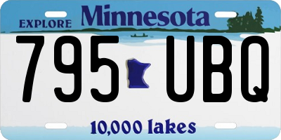 MN license plate 795UBQ