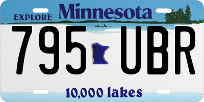 MN license plate 795UBR