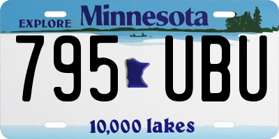 MN license plate 795UBU