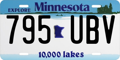 MN license plate 795UBV