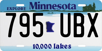 MN license plate 795UBX