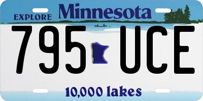 MN license plate 795UCE
