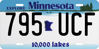 MN license plate 795UCF