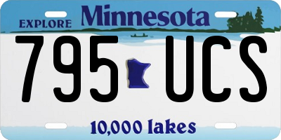 MN license plate 795UCS