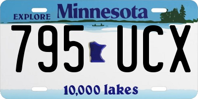 MN license plate 795UCX