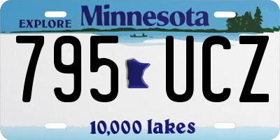 MN license plate 795UCZ