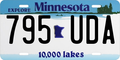 MN license plate 795UDA