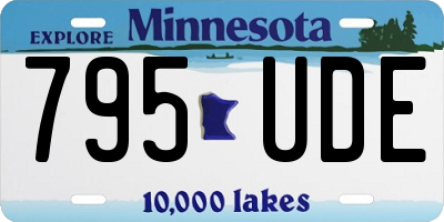 MN license plate 795UDE