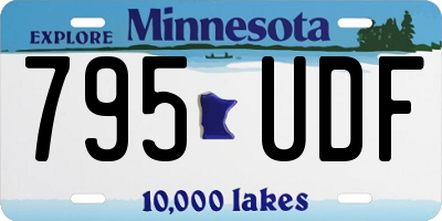MN license plate 795UDF