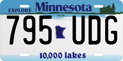 MN license plate 795UDG