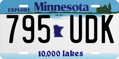 MN license plate 795UDK