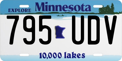 MN license plate 795UDV