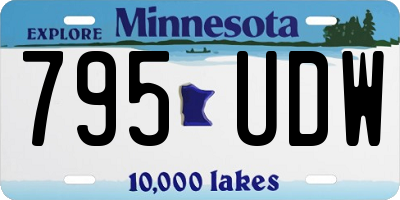 MN license plate 795UDW