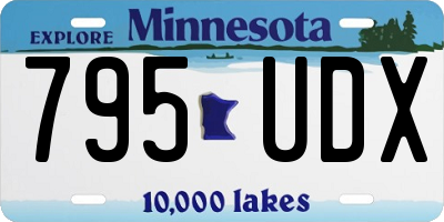 MN license plate 795UDX