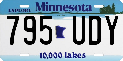 MN license plate 795UDY