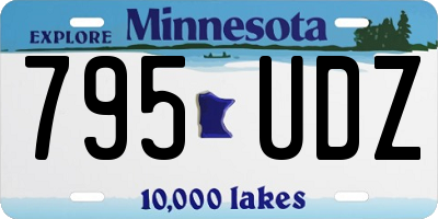 MN license plate 795UDZ