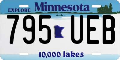 MN license plate 795UEB