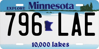 MN license plate 796LAE