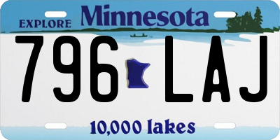 MN license plate 796LAJ