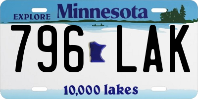 MN license plate 796LAK