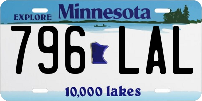 MN license plate 796LAL