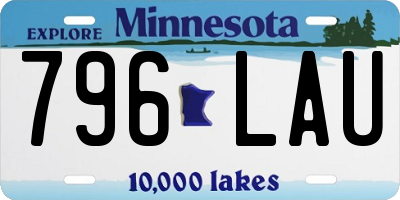 MN license plate 796LAU