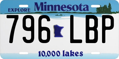MN license plate 796LBP