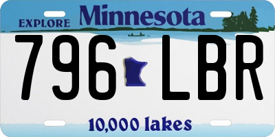 MN license plate 796LBR